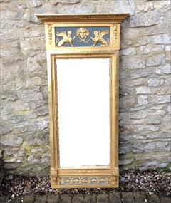 Regency gilded and decorated antique pier glass mirror1.jpg